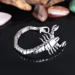 Scorpion Animal Polished Titanium Bracelet