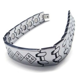Tungsten Carbide 12Mm Wide With Diamonds Mens Bracelet