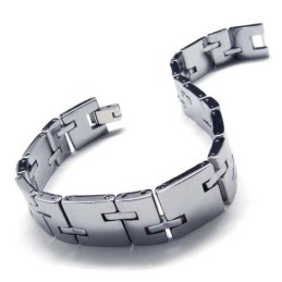 New Style Tungsten Carbide 12Mm Wide Chunky Mens Bracelet