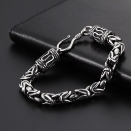 Vintage Fashion Chic Ring Clasp Keel Peace Pattern Titanium Men's Bracelet For Gifts