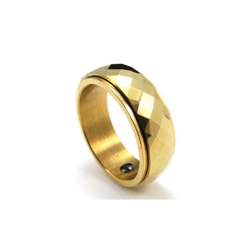 New Style Golden Faceted Tungsten Ring New Style Golden Faceted Tungsten Ring