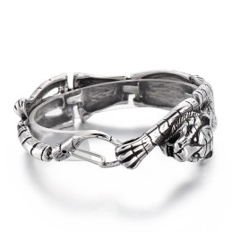 Cool Antique Gold Tiger Titanium Bracelet For Men