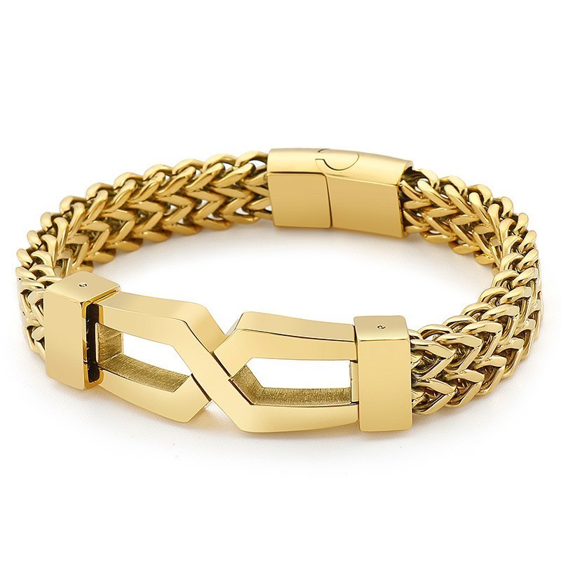Hipster Hip-Hop Glasses Type Titanium Men's Bracelet
