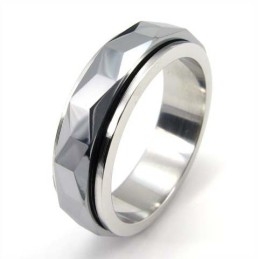 New Style Faceted Tungsten Ring