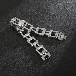 Cool Skull Cycling Men's Titanium Bracelet
