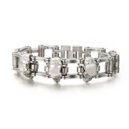 Cool Skull Cycling Men's Titanium Bracelet