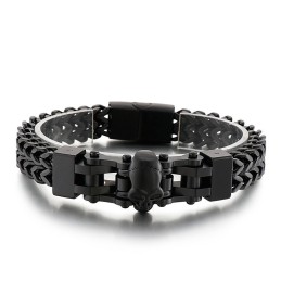 Cool Hip Hop Skull Men's Titanium Bracelet