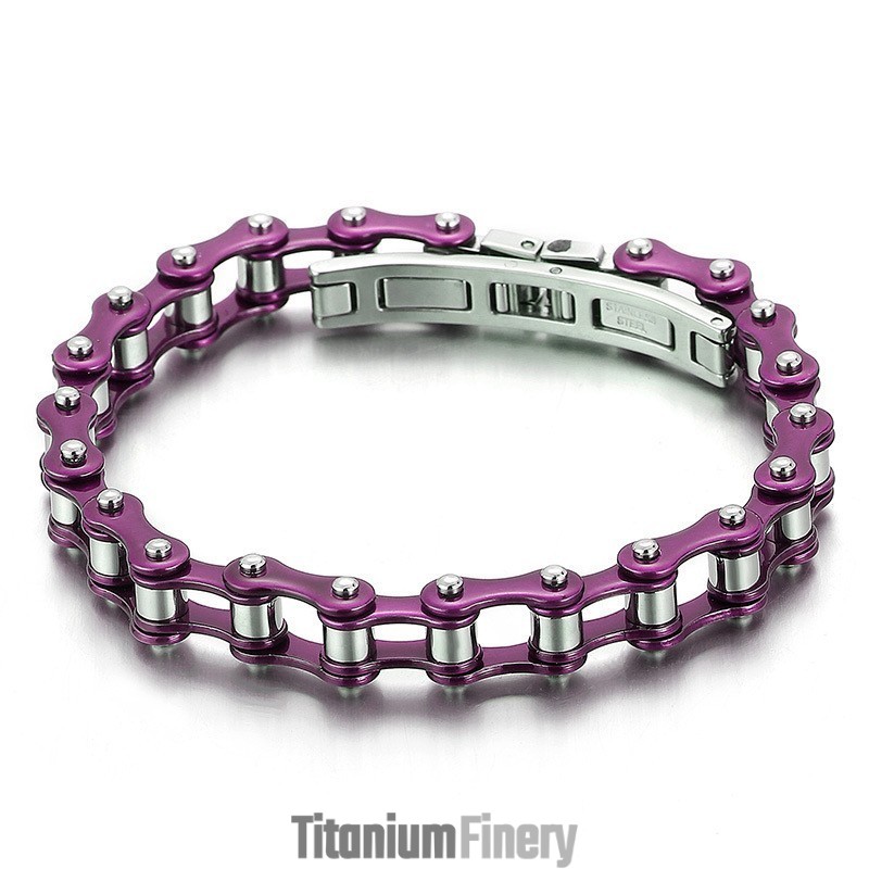 Fashion Cool Multi-Color Men's Cycling Titanium Bracelet Fashion Cool Multi-Color Men's Cycling Titanium Bracelet