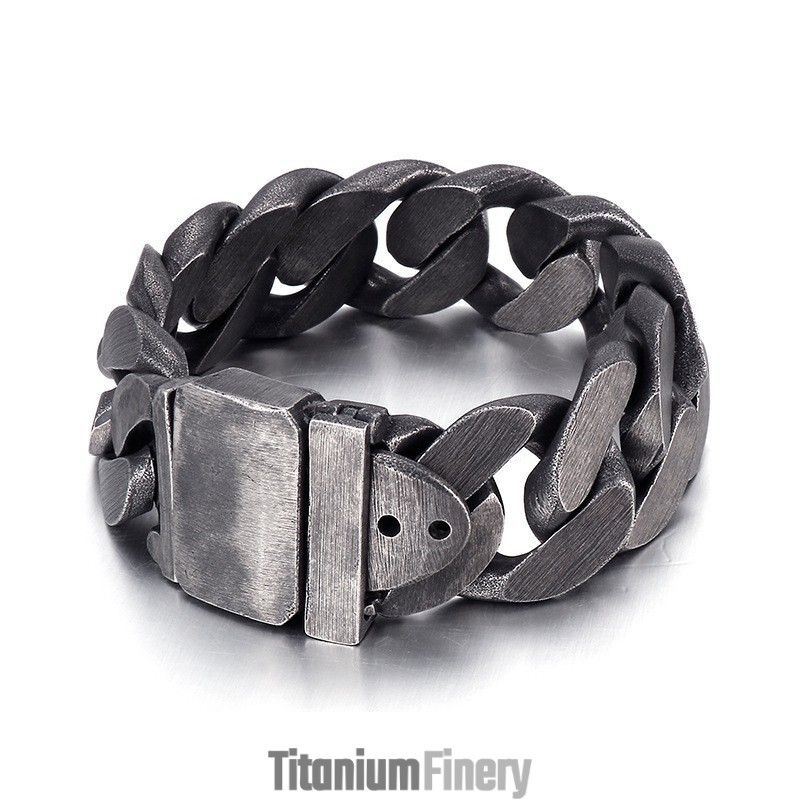 Fashion Black Titanium Men's Bracelet Fashion Black Titanium Men's Bracelet