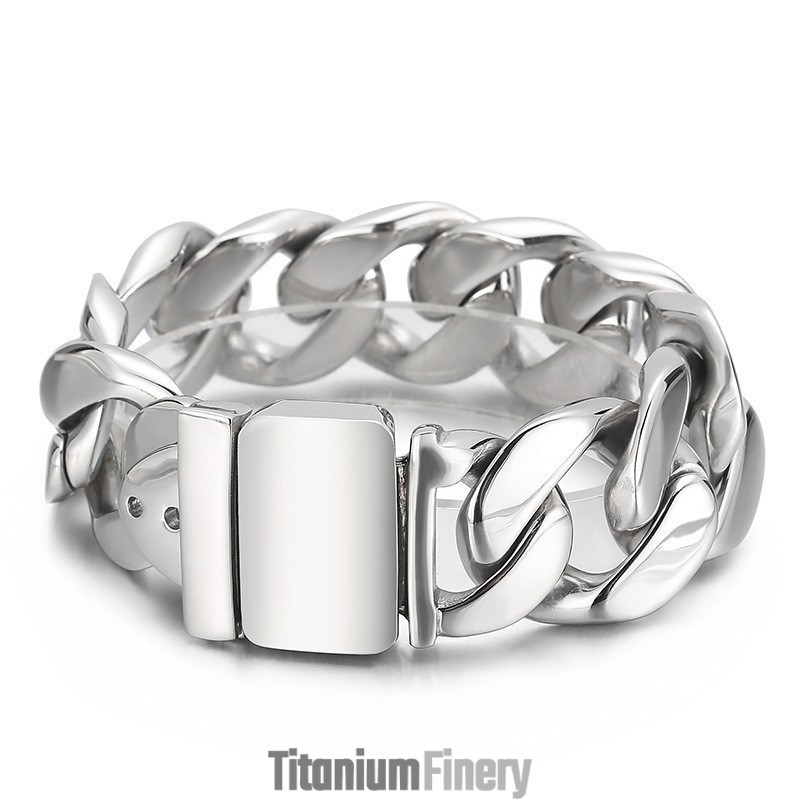 Fashion Black Titanium Men's Bracelet