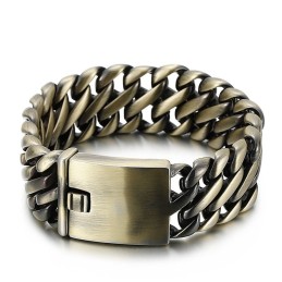 Fashion Thick Bronze 8 Titanium Bracelet