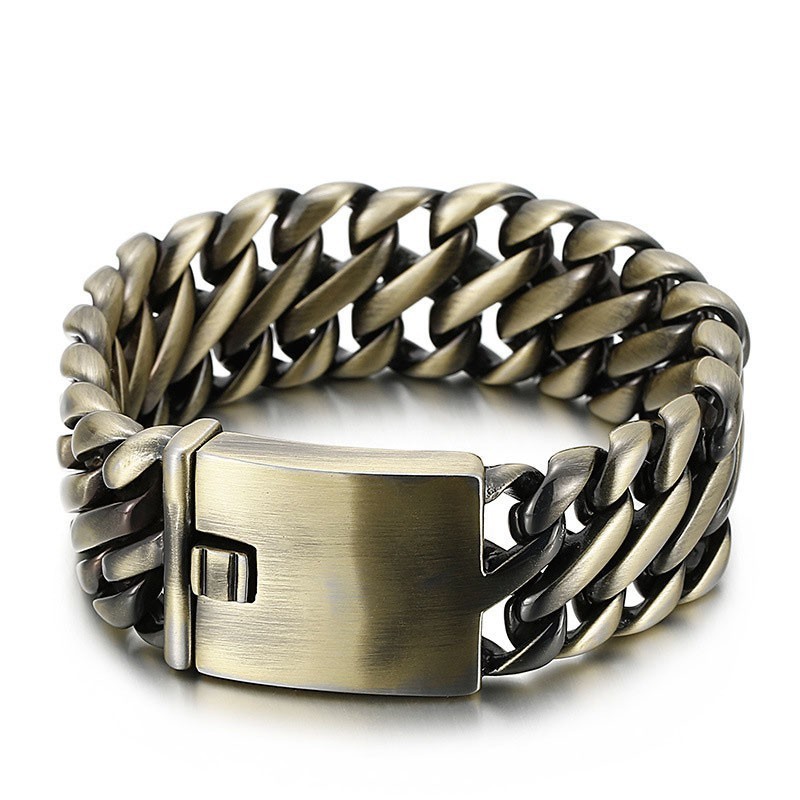 Fashion Thick Bronze 8 Titanium Bracelet Fashion Thick Bronze 8 Titanium Bracelet
