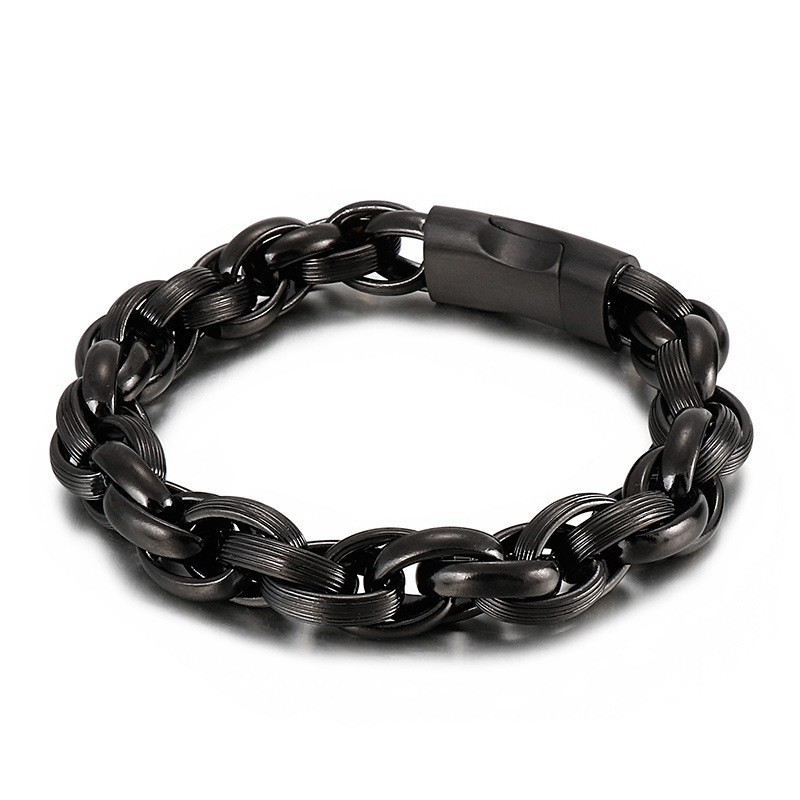 Titanium Simple Vacuum Double Ring O-Ring Chain Bracelet Titanium Simple Vacuum Double Ring O-Ring Chain Bracelet