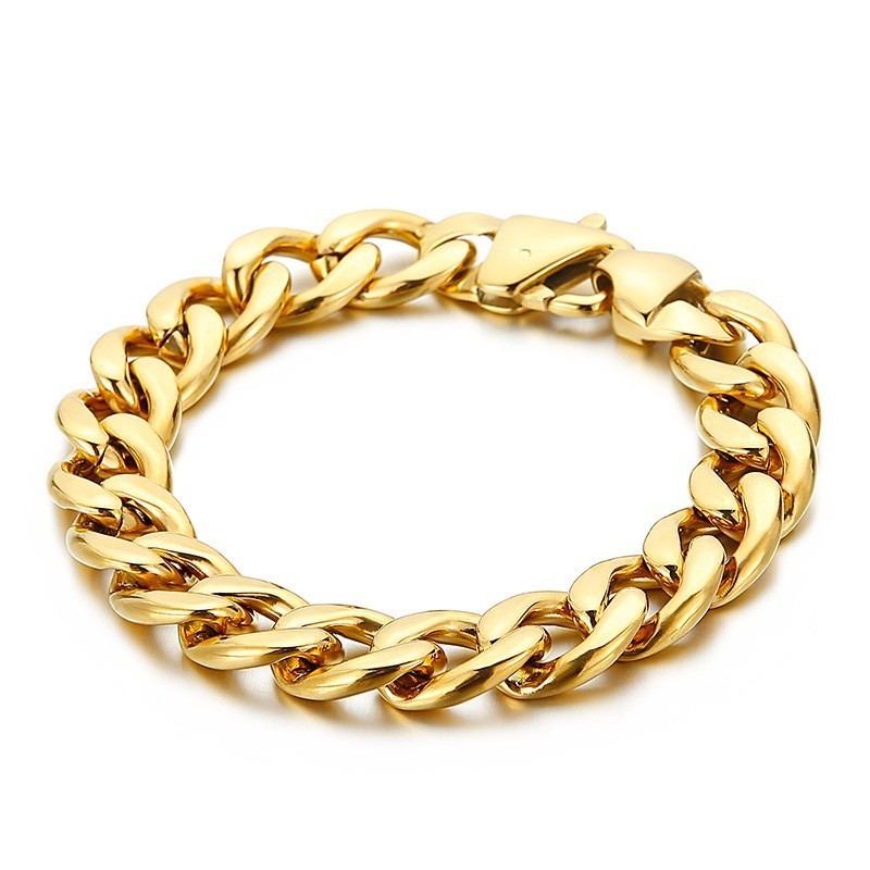 Men's Plated Flat Two-Sided Polished Titanium Bracelet Men's Plated Flat Two-Sided Polished Titanium Bracelet
