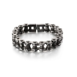 Vintage Biker Chain Rocker Bicycle Chain Titanium Bracelet