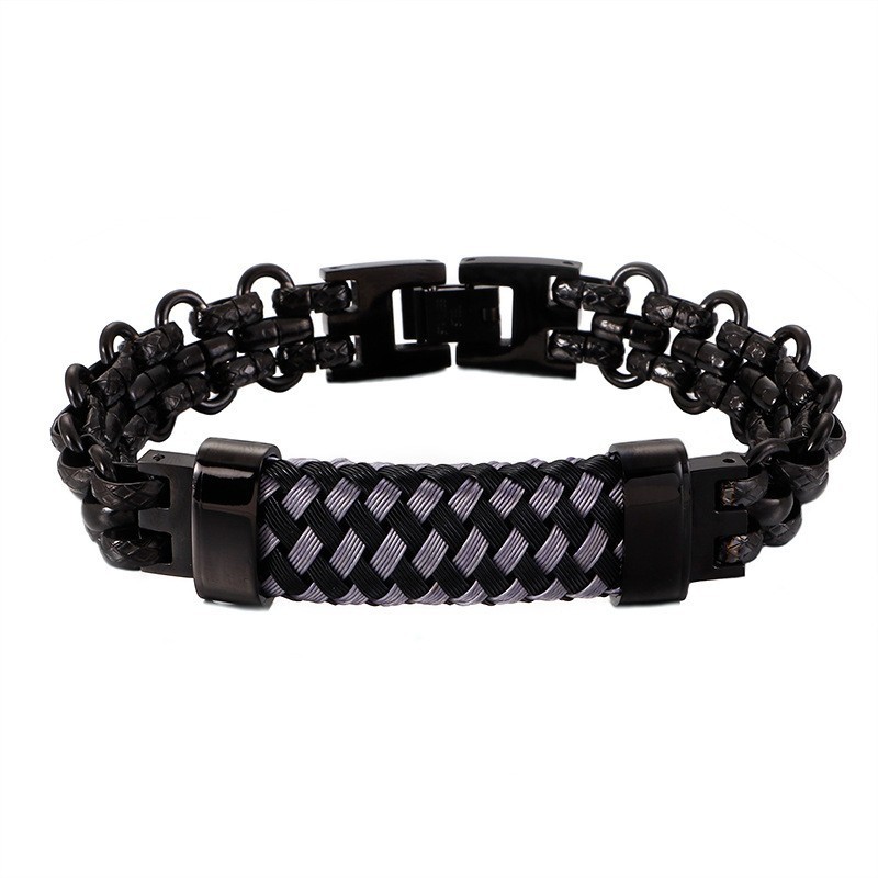 Popular Vintage Titanium Men's Bracelet Bent Sign Bracelet Popular Vintage Titanium Men's Bracelet Bent Sign Bracelet