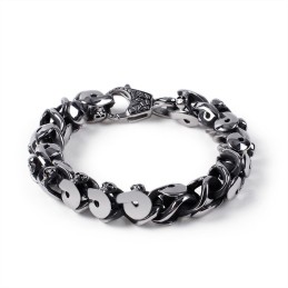 Alternative Chic Men's Bracelet Cool Titanium Skull Bracelet