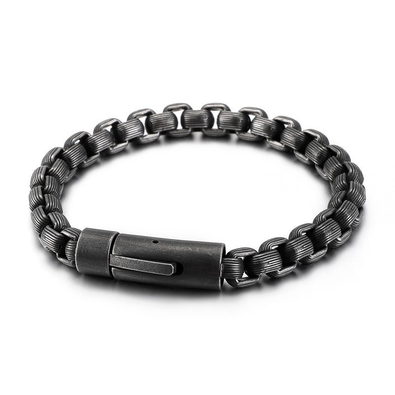New Fashion Retro Style Biker Men's Titanium Bracelet Chain Biker Chain Bracelet New Fashion Retro Style Biker Men's Titanium Bracelet Chain Biker Chain Bracelet