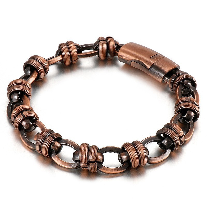 Vintage Bronze Oval Titanium Men's Bracelet Vintage Bronze Oval Titanium Men's Bracelet