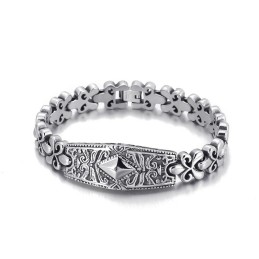 Fashion Flower Bay Brand Diamond-Shaped Titanium Bracelet For Men