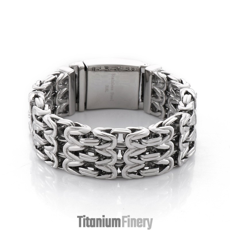 V-Shaped Hollow Titanium Bracelet For Men V-Shaped Hollow Titanium Bracelet For Men