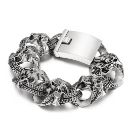 Popular Cool Skull Men's Titanium Bracelet