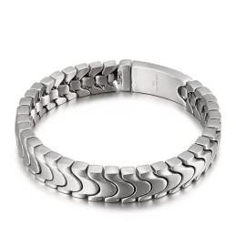 Fashion Titanium Men's Bracelet Sand Surface Bracelet