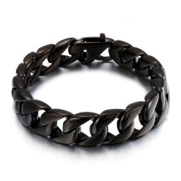 Vacuum Plated Black Glossy Bracelet