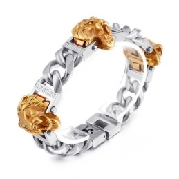 Lion Head Bracelet Bracelet Bracelet Hiphop Street Dance Male Titanium Jewelry