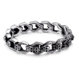 Chic Wind Skull Bracelets Tide Men Titanium Bracelets