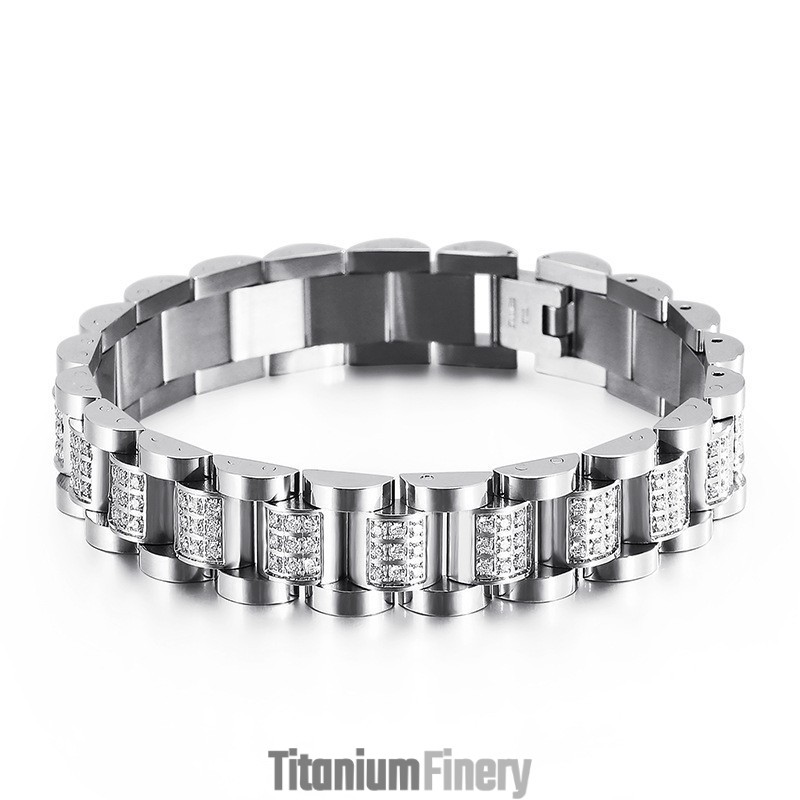 Men's Titanium Bracelet Diamond Set Titanium Bracelet For Men Men's Titanium Bracelet Diamond Set Titanium Bracelet For Men