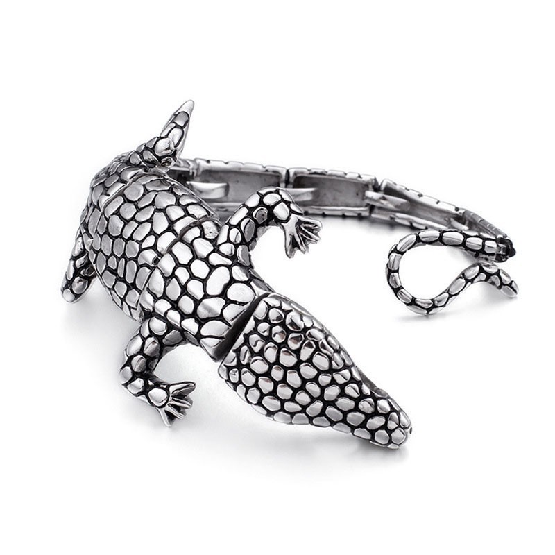 New Animal Lizard Men's Titanium Bracelet
