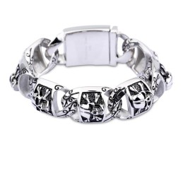 Hip-Hop Chic Style Bracelets Men's Titanium Bracelets Thick Section Skull Jewelry