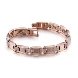 Fashion Diamond Germanium Tungsten Steel Bracelet For Men And Women