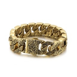 Pattern Casting Titanium Bracelet For Men