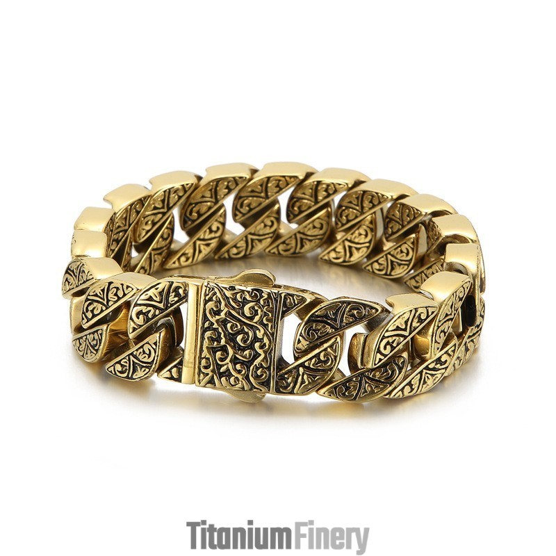 Pattern Casting Titanium Bracelet For Men Pattern Casting Titanium Bracelet For Men