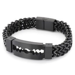 Blade Curved Brand Vacuum Plating Titanium Bracelet For Men