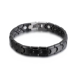 Men's Black Stone Magnetic Bracelet