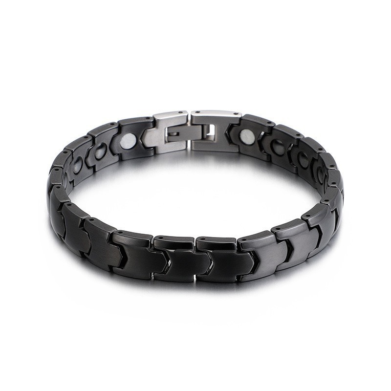 Men's Black Stone Magnetic Bracelet