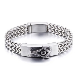 Fashion Trendy Men's Masonic Bracelet