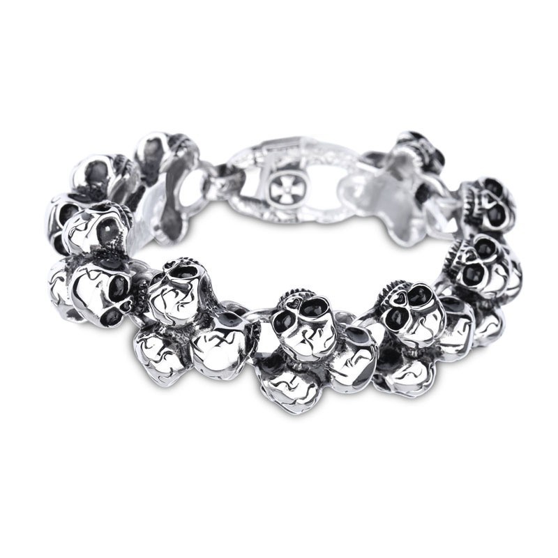 Titanium Skull Men's Bracelet Jewelry Titanium Skull Men's Bracelet Jewelry