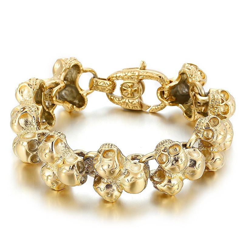 Titanium Skull Men's Bracelet Jewelry