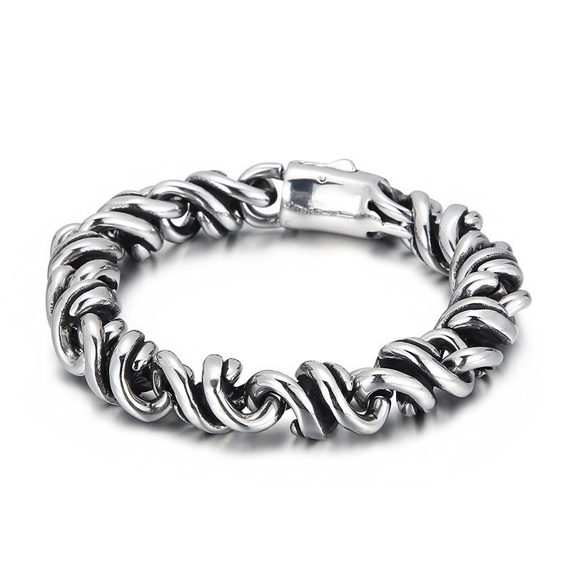 Fashion Polished Snap Titanium Men's Bracelet For Gifts Fashion Polished Snap Titanium Men's Bracelet For Gifts