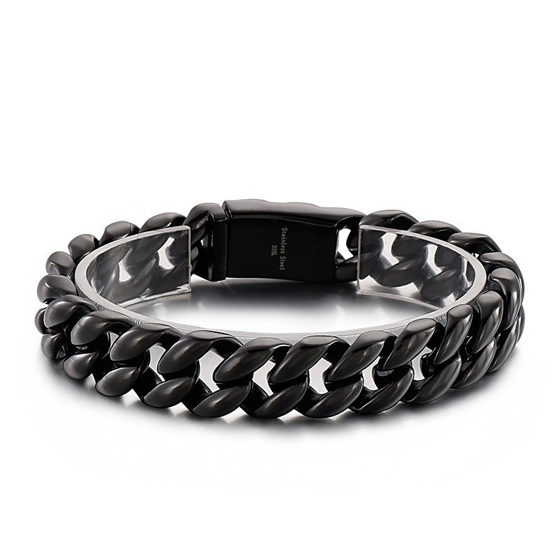 Cool Vacuum Plated 18K Titanium Men's Bracelet