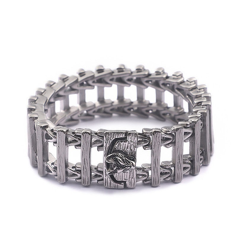 Chic Style Dragon Head Titanium Bracelet For Men Chic Style Dragon Head Titanium Bracelet For Men