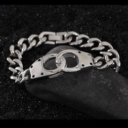 Fashion Handcuff Geometric Woven Titanium Bracelet For Men