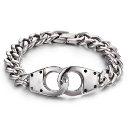 Fashion Handcuff Geometric Woven Titanium Bracelet For Men