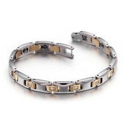 Diamond Magnet Titanium Bracelet For Men And Women