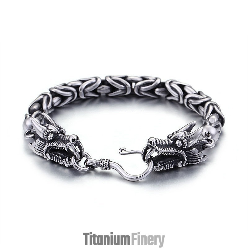 Cool Chic Tap Hook Titanium Bracelet For Men Cool Chic Tap Hook Titanium Bracelet For Men