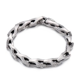 Snake Bone Titanium Bracelet For Men